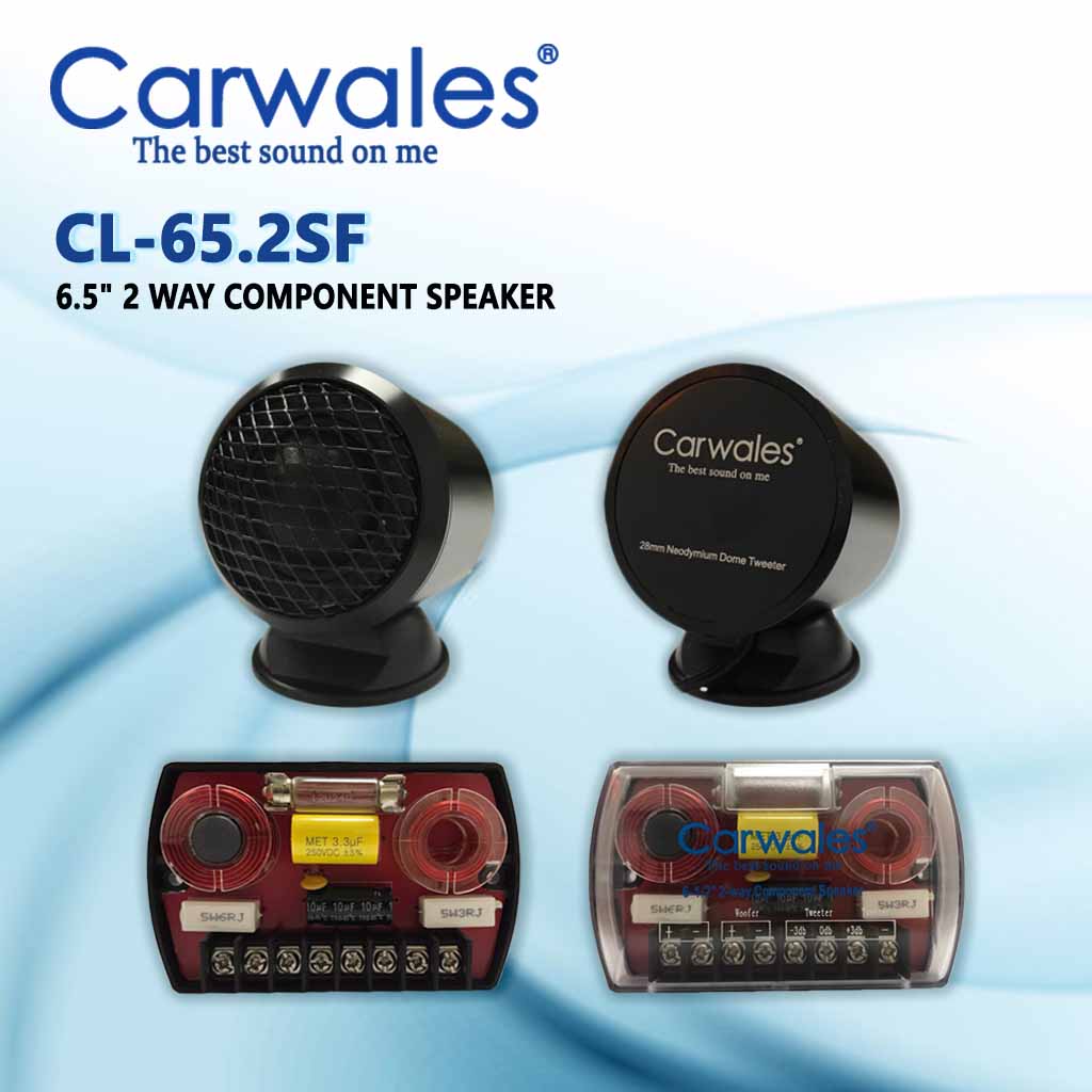 Carwales CL-65.2SF 6 - 1/2" 2 Way Component Speaker