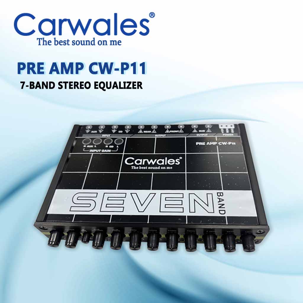 Carwales CW-P11 PRE AMP 7-Band Stereo Equalizer