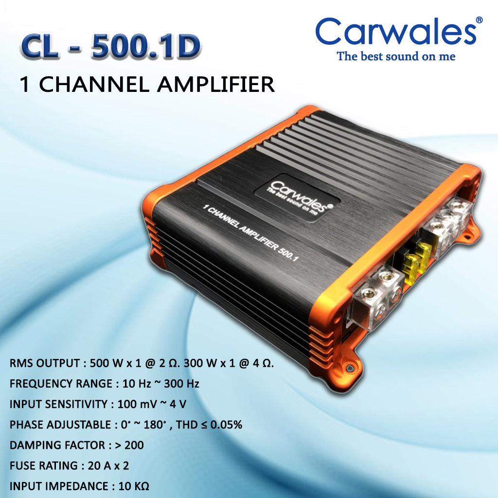 Carwales CL-500.1D Car Amplifier 1 Channel