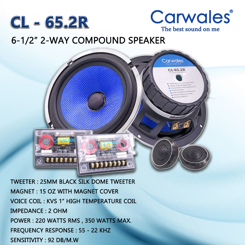 Carwales CL-65.2R 6 - 1/2" 2 Way Car Compound Speaker