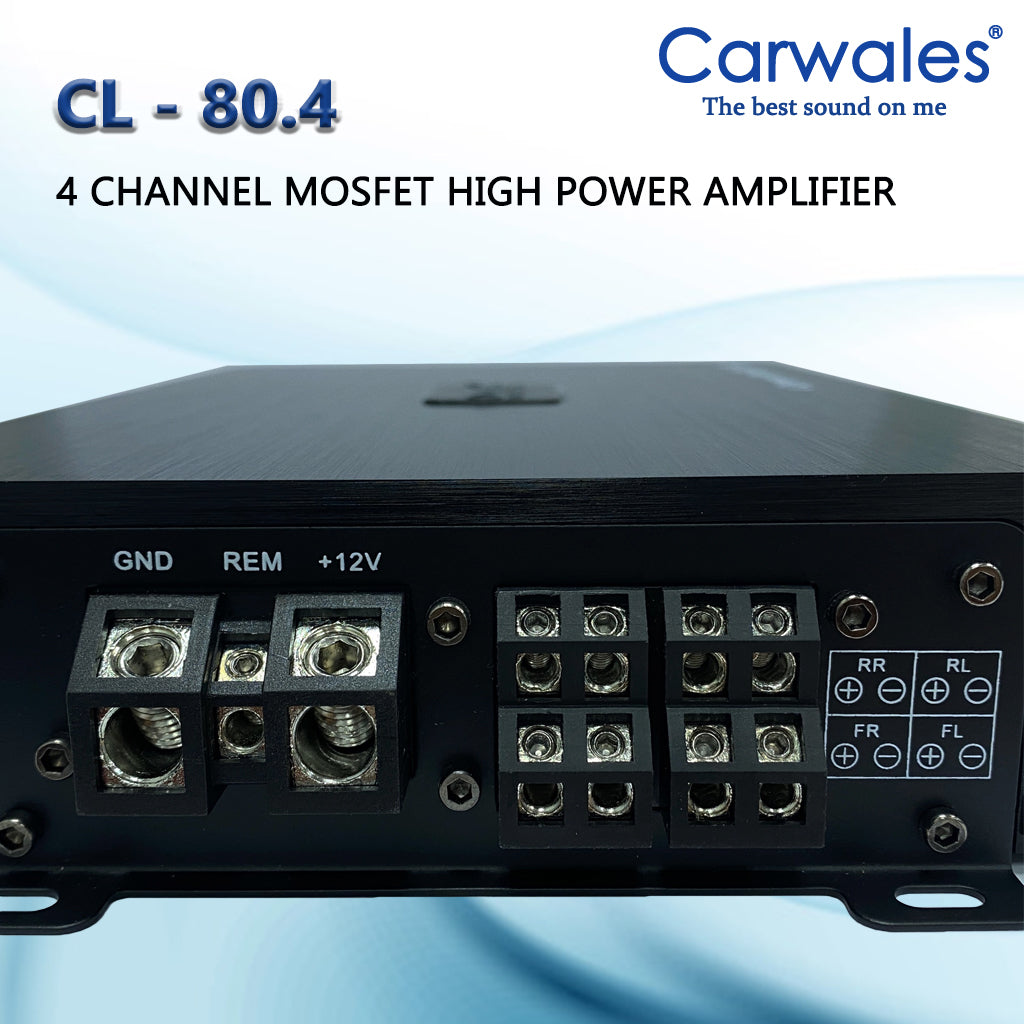 Carwales CL-80.4 Car Audio 4 Channel Power Amplifier
