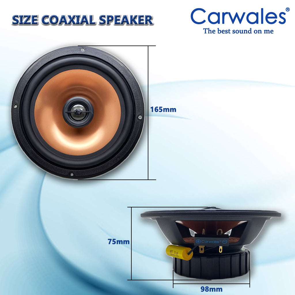 Carwales CL-A765 6.5" 2 Way 250 Watts Coaxial Speaker