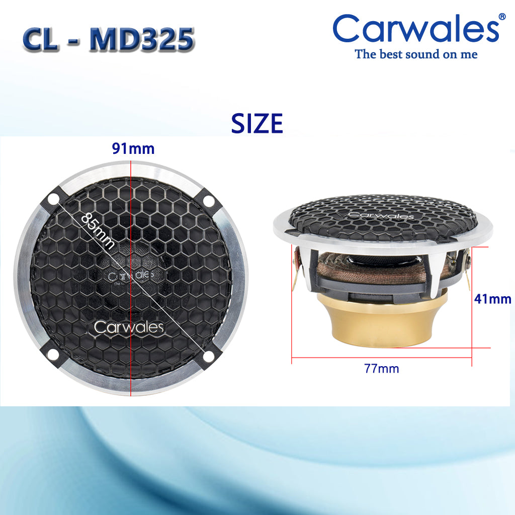 Carwales CL-MD325 3.5" Midrange Dome Speaker