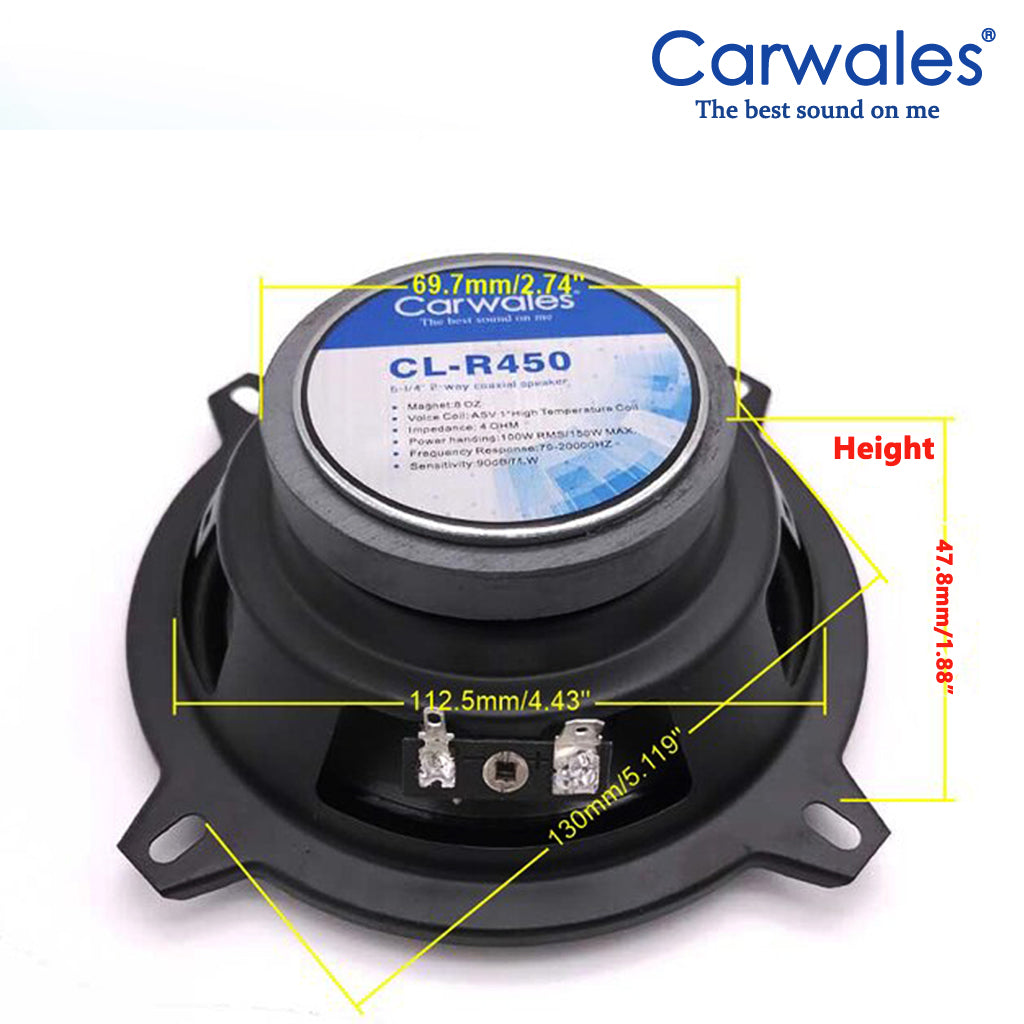 Carwales CL-R450 5 - 1/4" 2 Way Coaxial Speaker