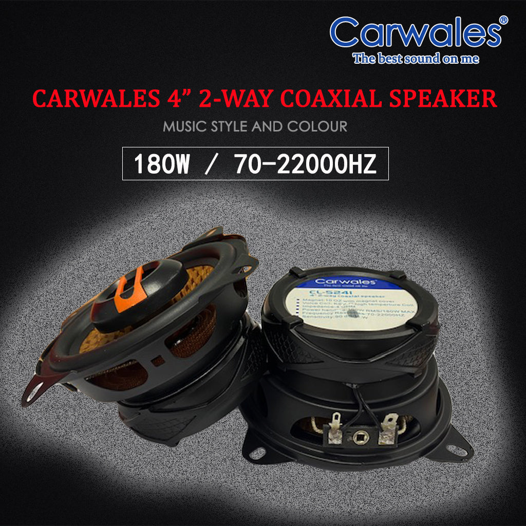 Carwales CL-S240/S241 4" 2 Way Coaxial Speaker