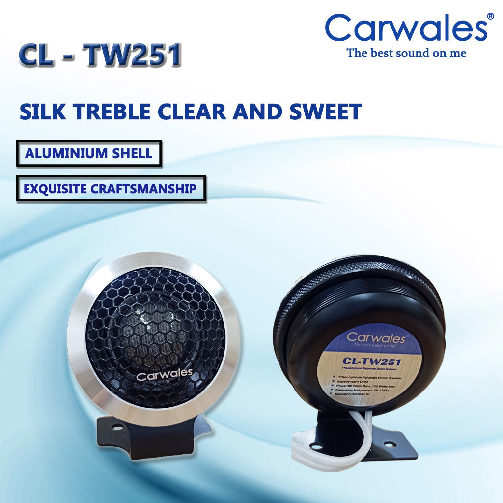 Carwales CL-TW251 1" Neodymium Polymide Dome Tweeter