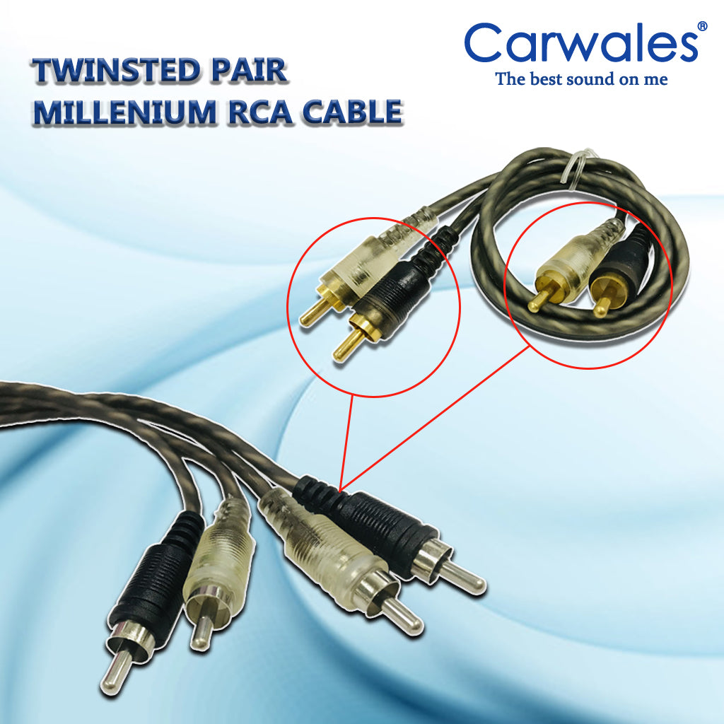 Carwales Twinsted Pair Millenium Rca Cable 0.5M 1.2M 2.0M 4.5M