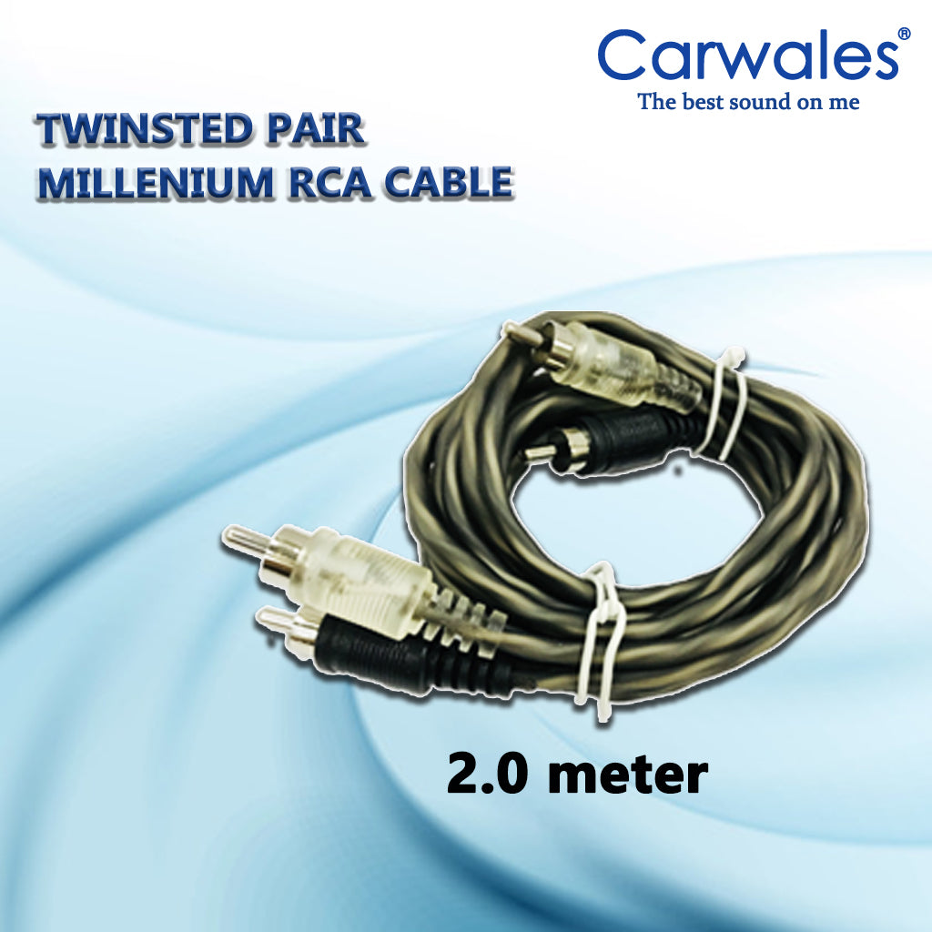 Carwales Twinsted Pair Millenium Rca Cable 0.5M 1.2M 2.0M 4.5M