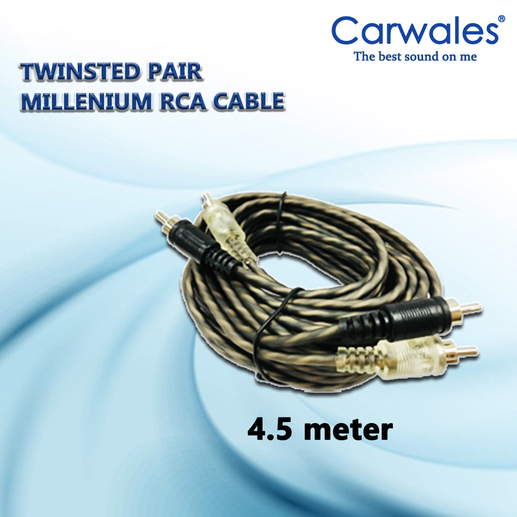Carwales Twinsted Pair Millenium Rca Cable 0.5M 1.2M 2.0M 4.5M