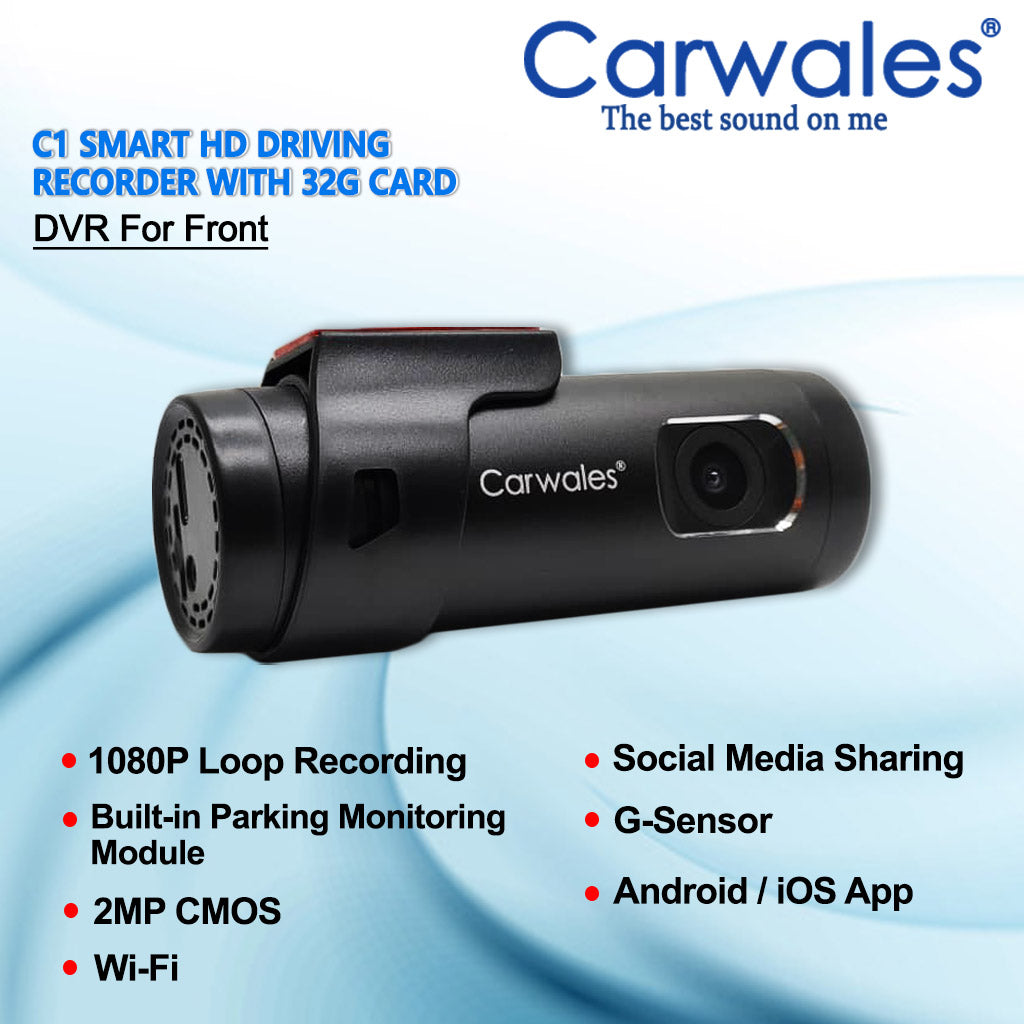 Carwales C1 DVR Smart HD Driving Recorder (1-Way)