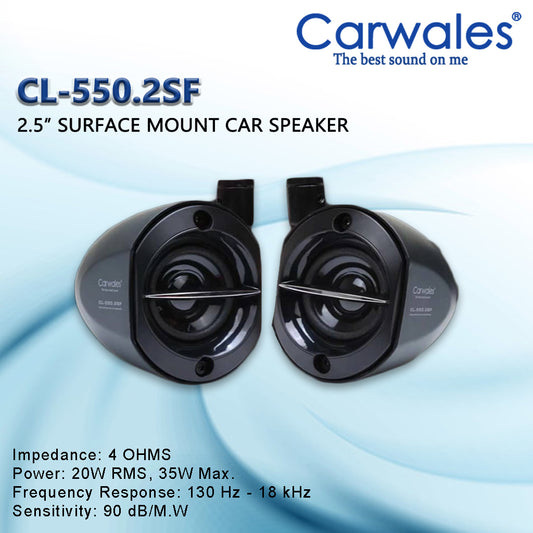 Carwales CL-550.2SF 2.5" Full Range Car Speaker With Bass