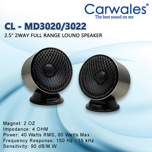 Carwales CL-MD3020/MD3022 2.5" Full Range Speaker With Bass