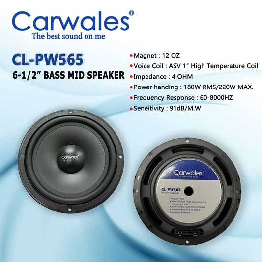 Carwales CL-PW565 6 - 1/2" Pembesar Suara Pertengahan Bass