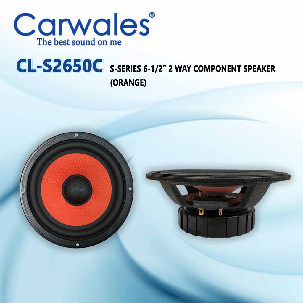 Carwales S-Series ORANGE CL-S2650C 6.5" 2 Way Component Speaker