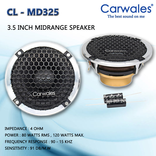 Carwales CL-MD325 3.5" Midrange Dome Speaker
