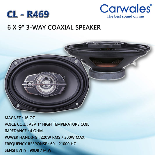 Carwales CL-R469 6 x 9" 3 Way Coaxial Speaker