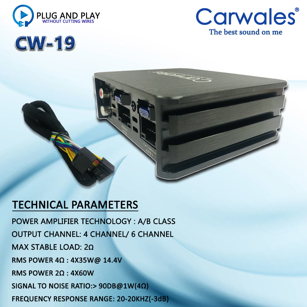 Carwales CW-19 Android 4 Channel Power Amplifier