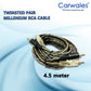 Carwales Twinsted Pair Millenium Rca Cable 0.5M 1.2M 2.0M 4.5M
